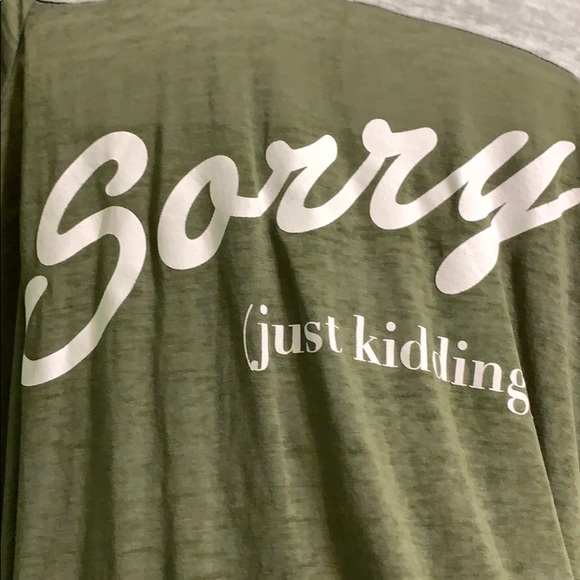 “Sorry (just kidding)” misses, green size medium - Picture 2 of 4